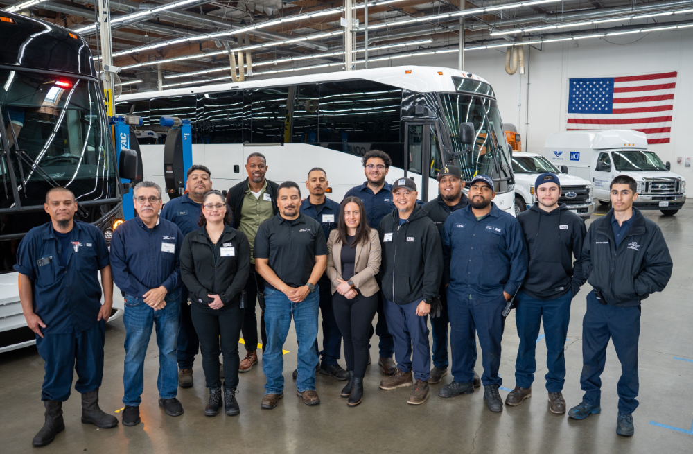 An image showing the MCI Service and Sales team standing together at their building in Torrance, CA.